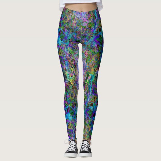 Cosmic Dream Grunge Ink Leggings - Fun (Voorkant)