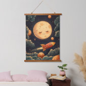 Cosmic Dreams: De reis van een raket Hangend Wandkleed (Slaapkamer)