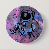 Cosmic Dreams - Galaxy Astronaut Button (Voorkant)