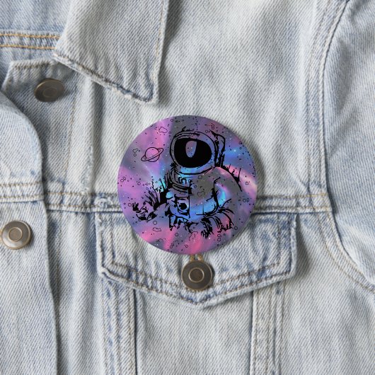 Cosmic Dreams - Galaxy Astronaut Button (In situ)