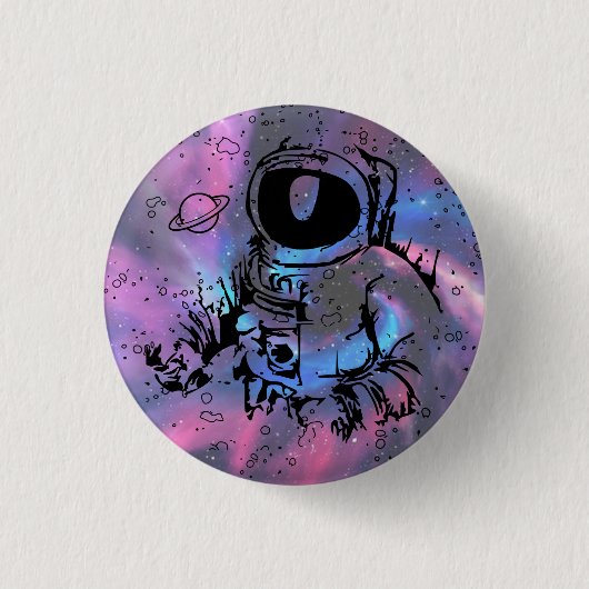 Cosmic Dreams - Galaxy Astronaut Button (Voorkant)