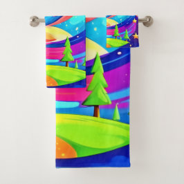 Cosmic Dreamscape: een hemels avontuur Bad Handdoek