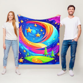 Cosmic Dreamscape: een hemels avontuur Fleece Deken