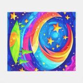 Cosmic Dreamscape: een hemels avontuur Fleece Deken (Voorkant (Horizontaal))