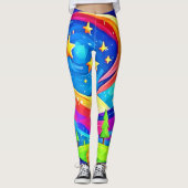 Cosmic Dreamscape: een hemels avontuur Leggings (Voorkant)