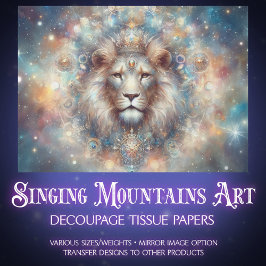 Cosmic Dreamscape Lion King Craft Decoupage Tissuepapier