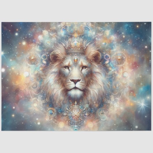 Cosmic Dreamscape Lion King Craft Decoupage Tissuepapier (Voorkant)