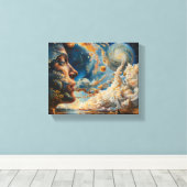 Cosmic Dreamscape Surreal Wall Art Canvas Afdruk (Insitu (Houten vloer))