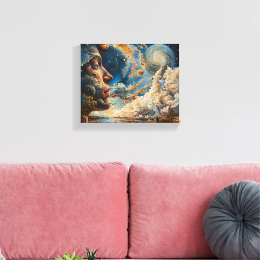 Cosmic Dreamscape Surreal Wall Art Canvas Afdruk (Insitu (Woonkamer))