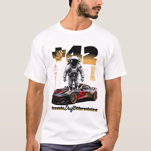 Cosmic Drift Astronaut Racer T-shirt (Voorkant)