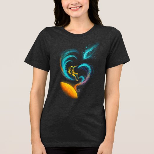 Cosmic Drift: Swirling Nebula Journey Tri-Blend Shirt (Voorkant)