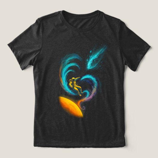 Cosmic Drift: Swirling Nebula Journey Tri-Blend Shirt (Design voorkant)