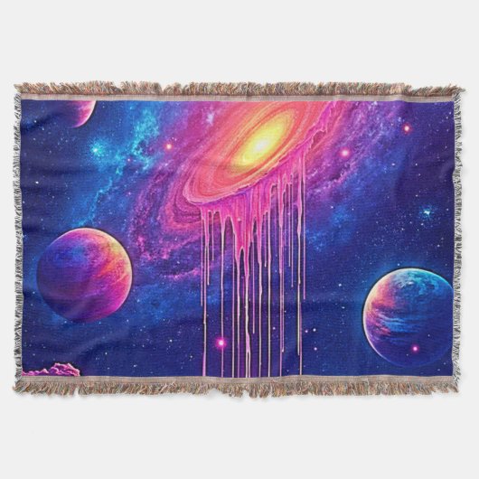 Cosmic Drip: Galaxy's Sweet Essence Deken (Voorkant)