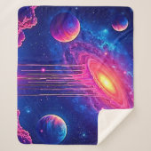 Cosmic Drip: Galaxy's Sweet Essence Sherpa Deken (Voorkant)