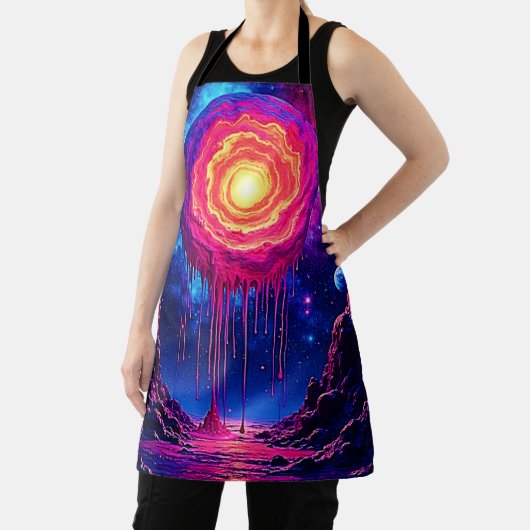 Cosmic Dripping Planet Art Schort (Insitu)