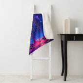 Cosmic Dripping Planet Art Sherpa Deken (In situ)