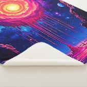 Cosmic Dripping Planet Art Sherpa Deken (3/4)