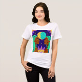 Cosmic Duality: Sun, Moon, and Sisterhood Tri-Blend Shirt (Voorkant volledig)