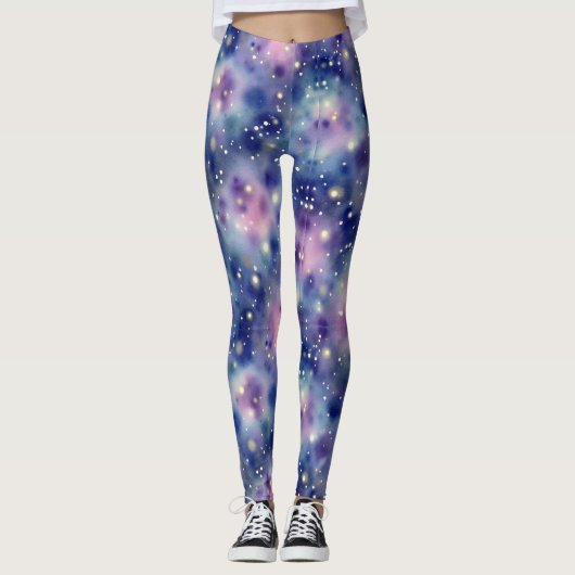 Cosmic Dust Seamless Pattern Leggings (Voorkant)
