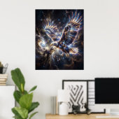 Cosmic Eagle Starstorm Flight Poster (Thuiskantoor)