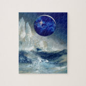 Cosmic Earth bij nacht en Thomas Moran Iceberg Legpuzzel (Verticaal)