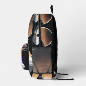 Cosmic Edge: Astronaut Embleem Bedrukte Rugzak (Rechts)