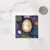 Cosmic Egg Blossom Mandala Blank Notitiekaartje (Voorkant / Achterkant in situ)