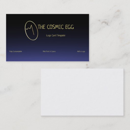 Cosmic Egg Geoglyph Logo Visitekaartje (Voorkant / Achterkant)