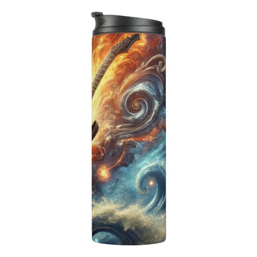 Cosmic elektrische gitaar Fire Vortex Thermosbeker (Geroteerd rechts)