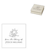 Cosmic Elements Handwritten Custom Library Book Rubberstempel (Gestempeld)