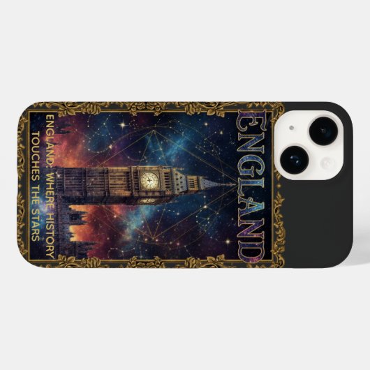 Cosmic England Big Ben Celestial Art Case-Mate iPhone Case (Achterkant (horizontaal))