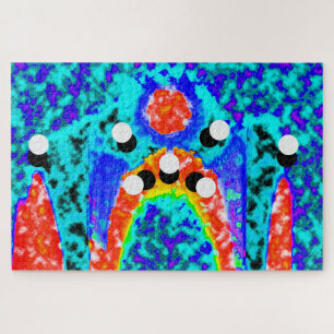 Cosmic event in ruimtekunst legpuzzel