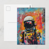 Cosmic Explorer #2 - Pop Art Astronaut Briefkaart (Voorkant / Achterkant)