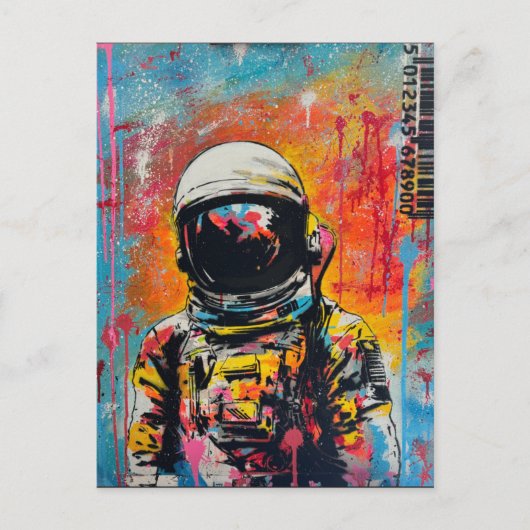 Cosmic Explorer #2 - Pop Art Astronaut Briefkaart (Voorkant)