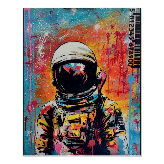Cosmic Explorer #2 Pop Art Glossy Poster (Voorkant)