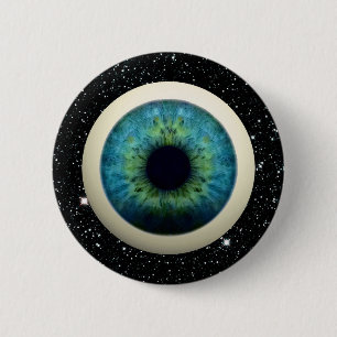 COSMIC EYE (een geweldig nieuwpunt!) ~ Ronde Button 5,7 Cm