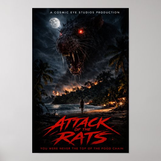Cosmic Eye – Nachtstrand Creature Horror Poster (Voorkant)