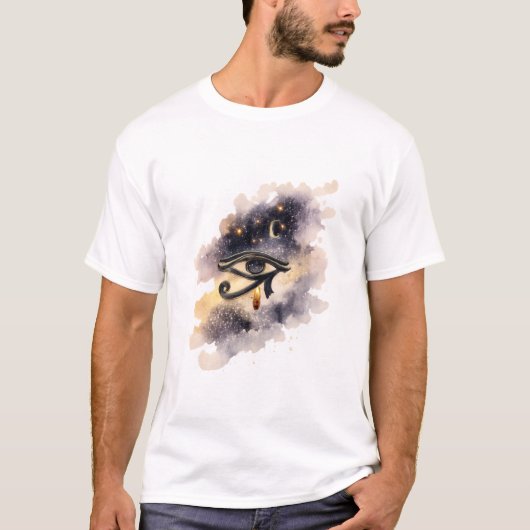 Cosmic Eye of Horus Ancient Egyptian Symbol T-shirt (Voorkant)