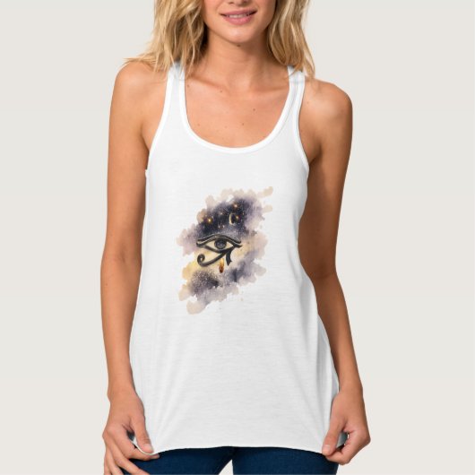 Cosmic Eye of Horus Ancient Egyptian Symbol Tanktop (Voorkant)