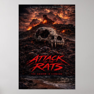 Cosmic Eye – Schedel Landschap Horror Poster