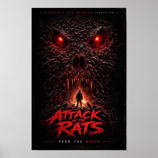 Cosmic Eye – Skull Swarm Horror Poster (Voorkant)