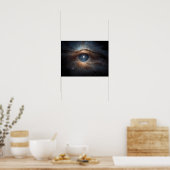 Cosmic Eye-sterrenstelsel: universeel symbool oog Poster (Keuken)