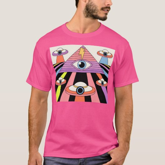 Cosmic Eye UFO Watchers T-shirt (Voorkant)
