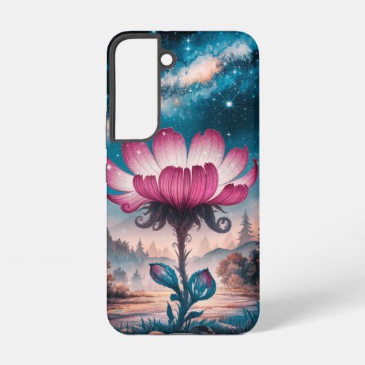 Cosmic Fantasy magische bloem Samsung Galaxy Hoesje (Achterkant)