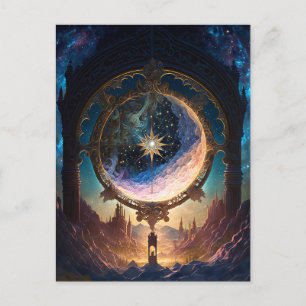 Cosmic Fantasy Space Landscape Briefkaart