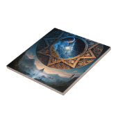 Cosmic Fantasy Space Landscape Ceramic Tegel Tegeltje (Zijkant)