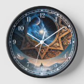 Cosmic Fantasy Space Landscape Clock (Voorkant)