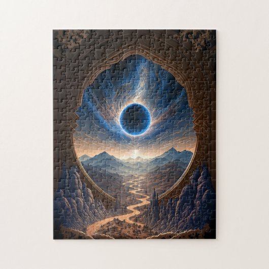 Cosmic Fantasy Space Landscape Jigzaag Puzzle Legpuzzel (Verticaal)