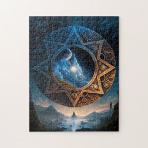 Cosmic Fantasy Space Landscape Jigzaag Puzzle Legpuzzel