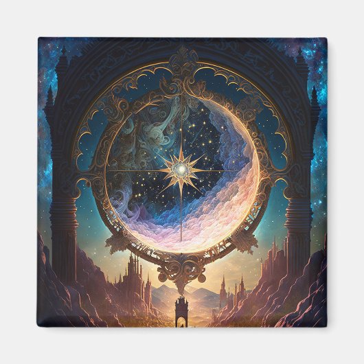 Cosmic Fantasy Space Landscape Magneet (Voorkant)